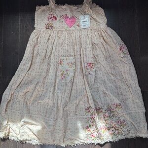 Magnolia Pearl Cream Floral Patchwork Dress